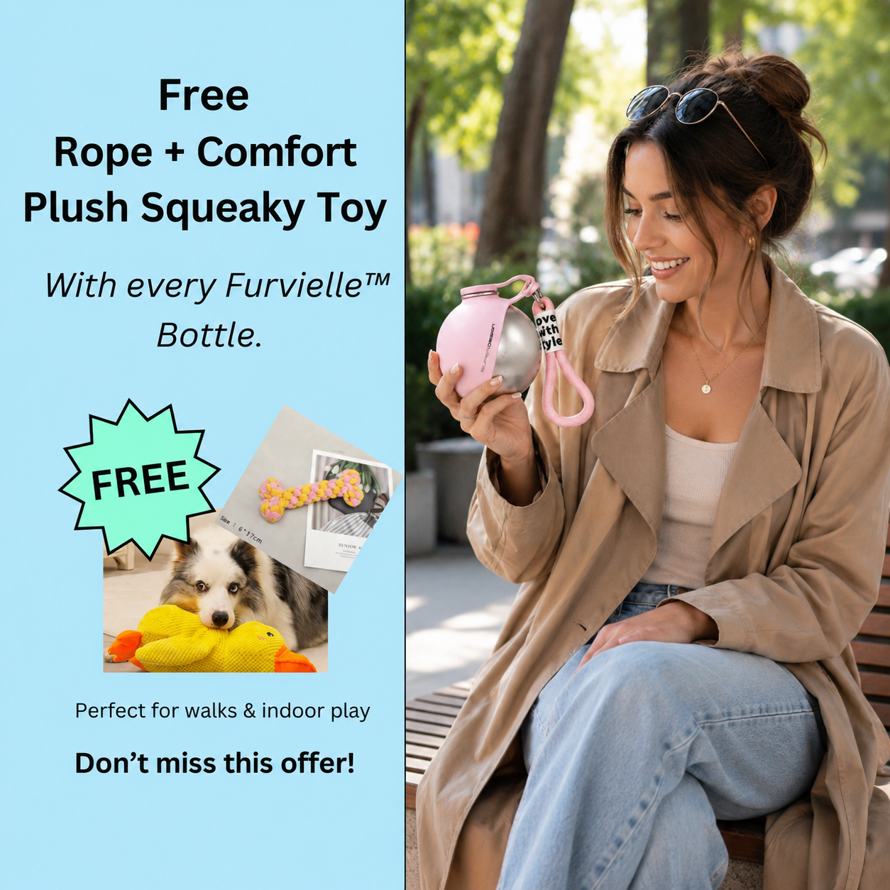 Furvielle™ PawFlow Dog Bottle